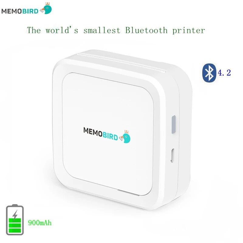 MEMOBIRD G3 GO Portable Receipt Printer + 3 Rolls Recept Paper Bluetooth 4.2 Wireless Mini Phone Photo USB Pocket Printers JEPOD