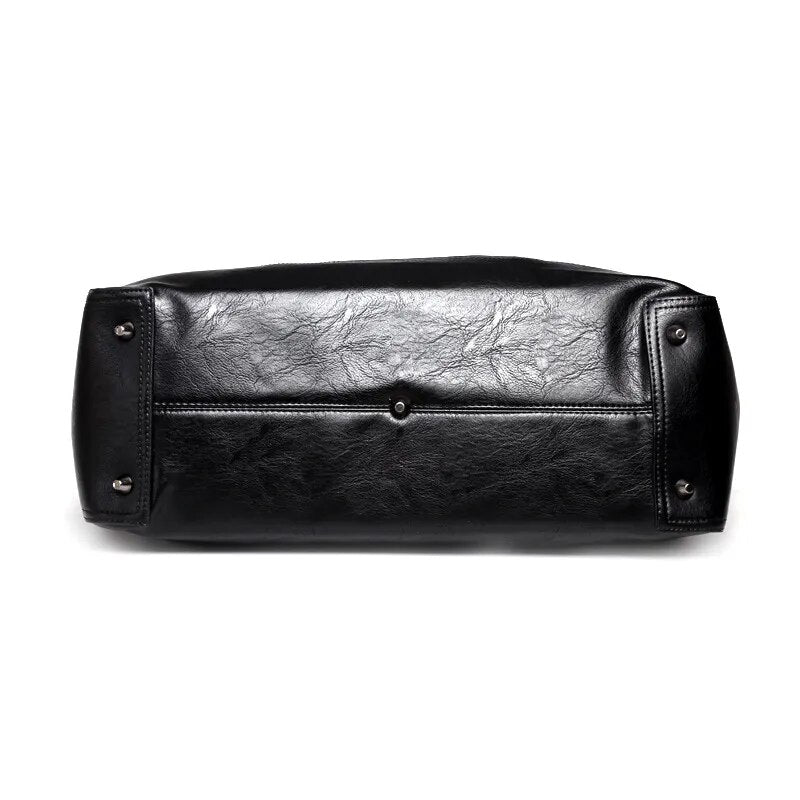 Fashion Men's Travel Bags Luggage Waterproof Suitcase Duffel Bag Big Large Capacity Bags Casual High-Capacity PU Leather Handbag