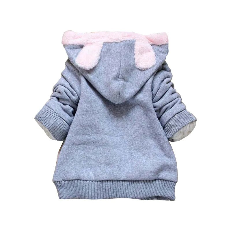2020 Retail Children Hoodies Clothing Outerwear Girls Cartoon Rabbit Fleece Hoody Jackets Coat Baby Kids Clothes - KAISERINC