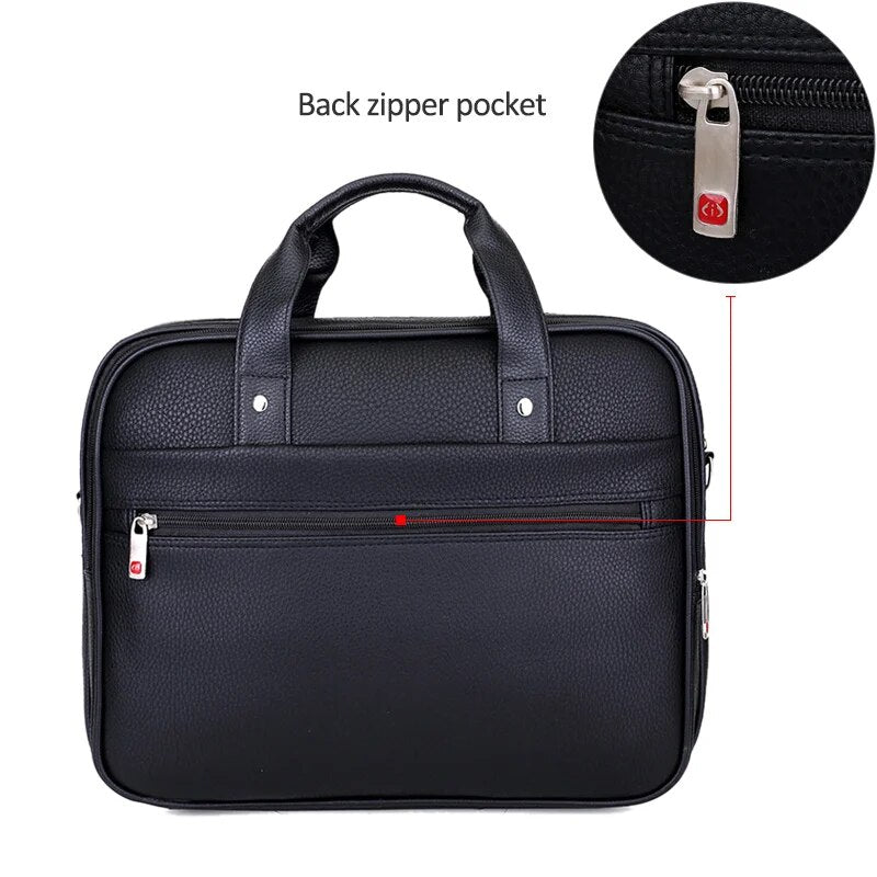 Leather Men Casual Briefcase Handbags Male Crossbody Bag For Men's Travel Bags Laptop Business Big Bags Shoulder Purses XA187ZC