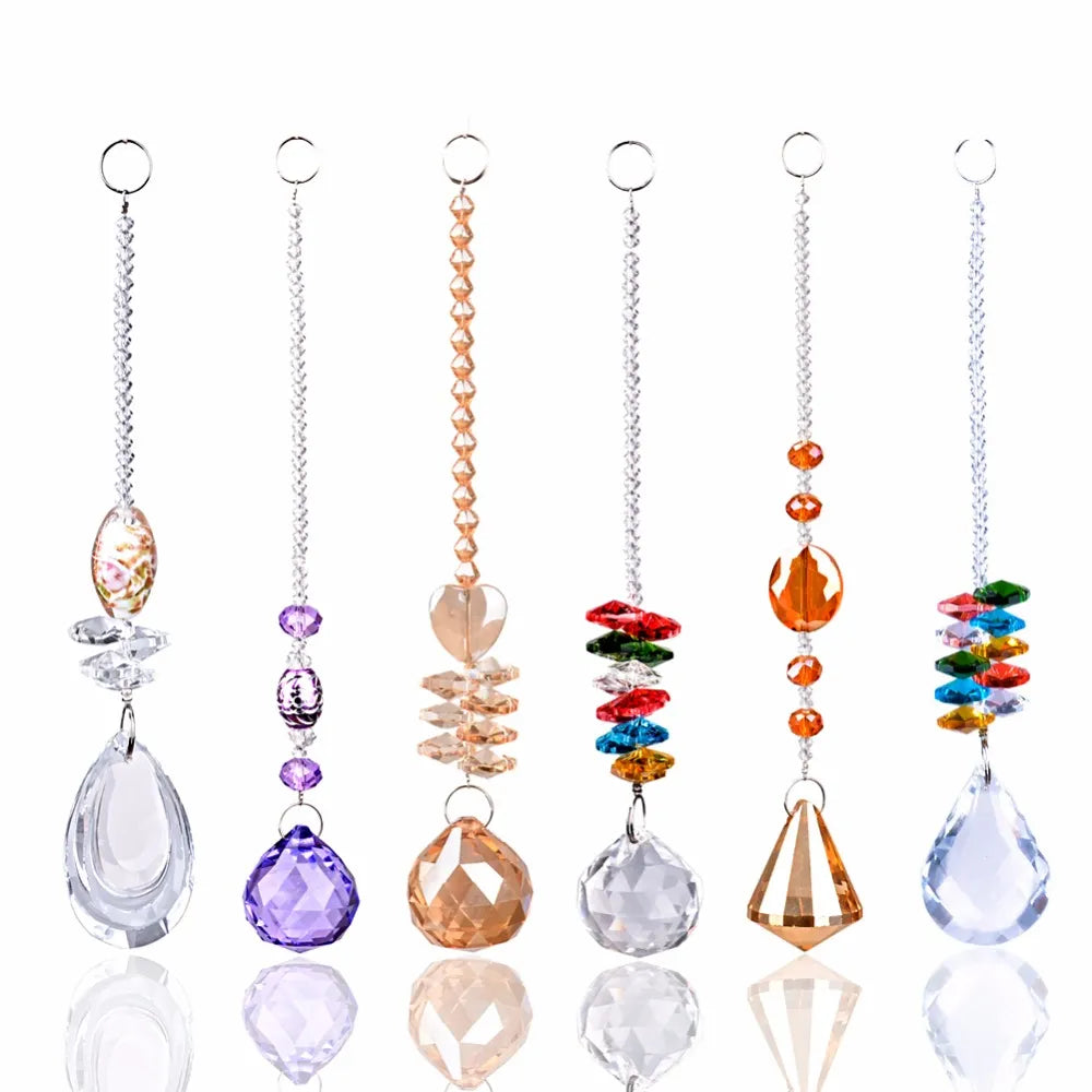 New Fashion Crystal Sunshine Window Hangings Home Decor Crystal Pendant Christmas Curtain Wedding Room and Door Decoration