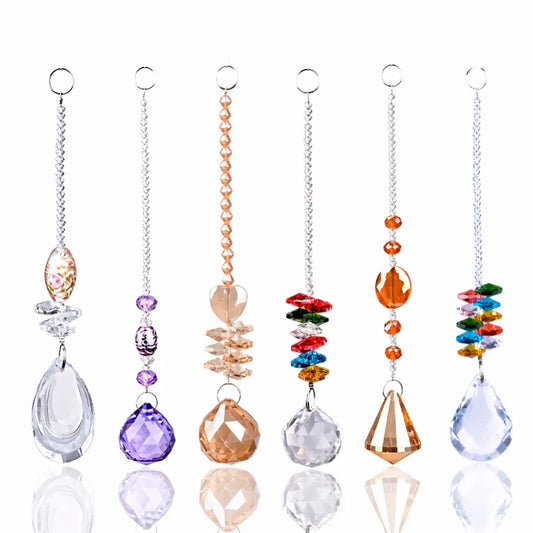 New Fashion Crystal Sunshine Window Hangings Home Decor Crystal Pendant Christmas Curtain Wedding Room and Door Decoration