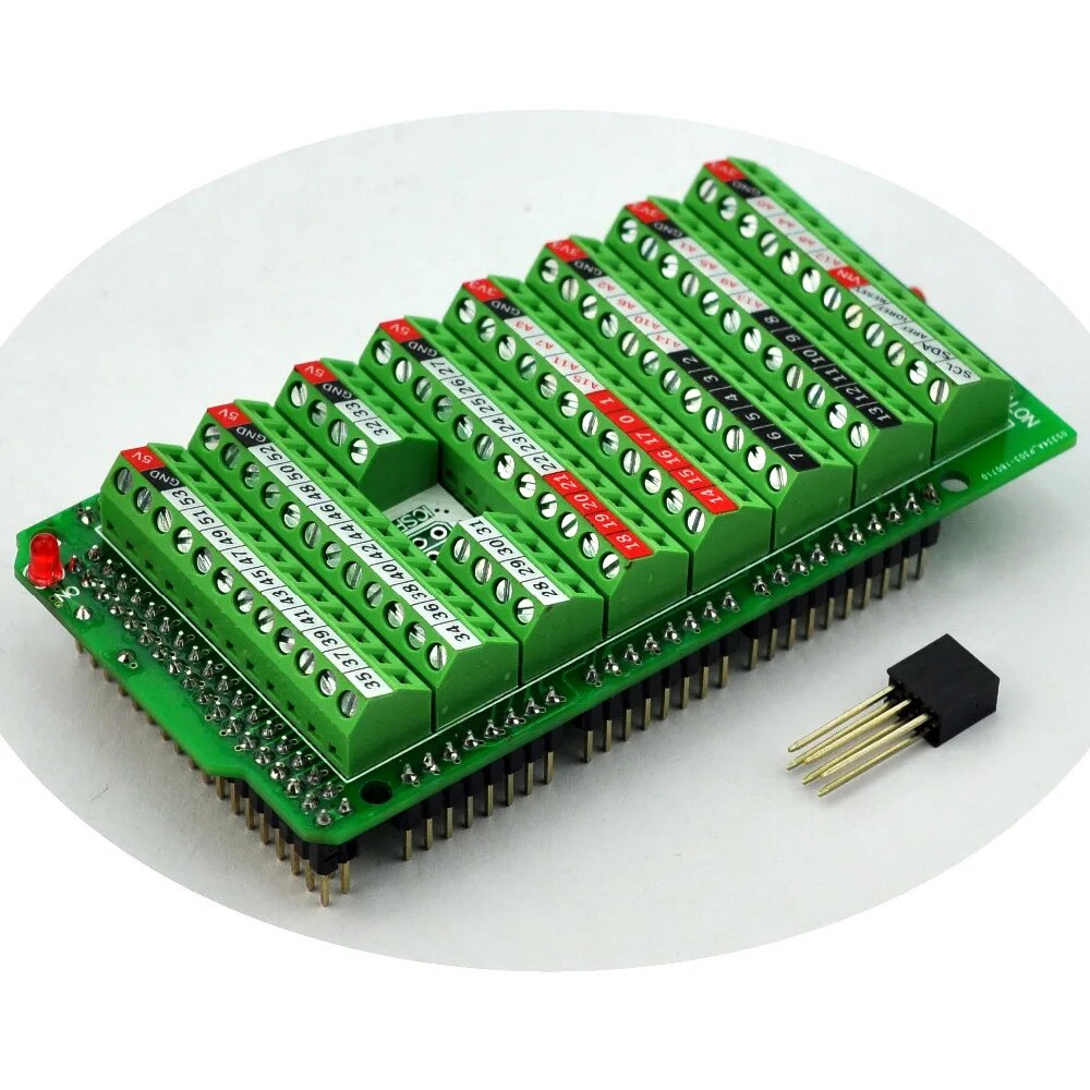 Electronics-Salon Screw Terminal Block Breakout Module, for MEGA-2560 R3.