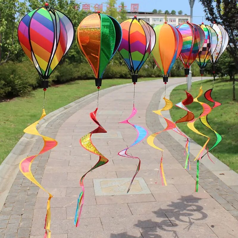 Hot Air Balloon Toy Windmill Spinner Garden Lawn Yard Ornament Outdoor Party Favor Supplies JUN-24