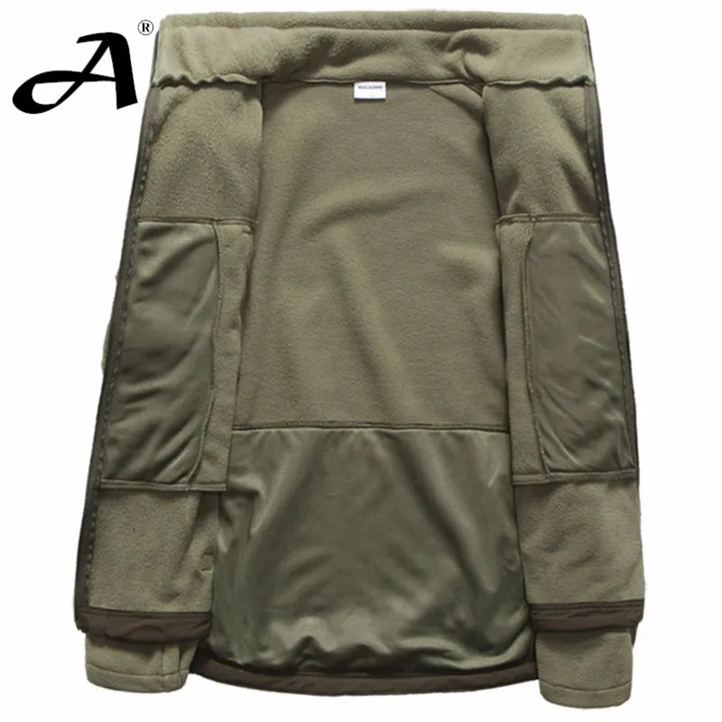 mens clothing autumn winter fleece army jacket softshell clothing for men softshell military style jackets - KAISERINC