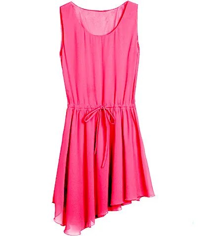 2023 New Summer 10 color asymmetrical chiffon dress,   -  sexy party dress, fashion women vestidos girl dresses maxi dress - KAISERINC