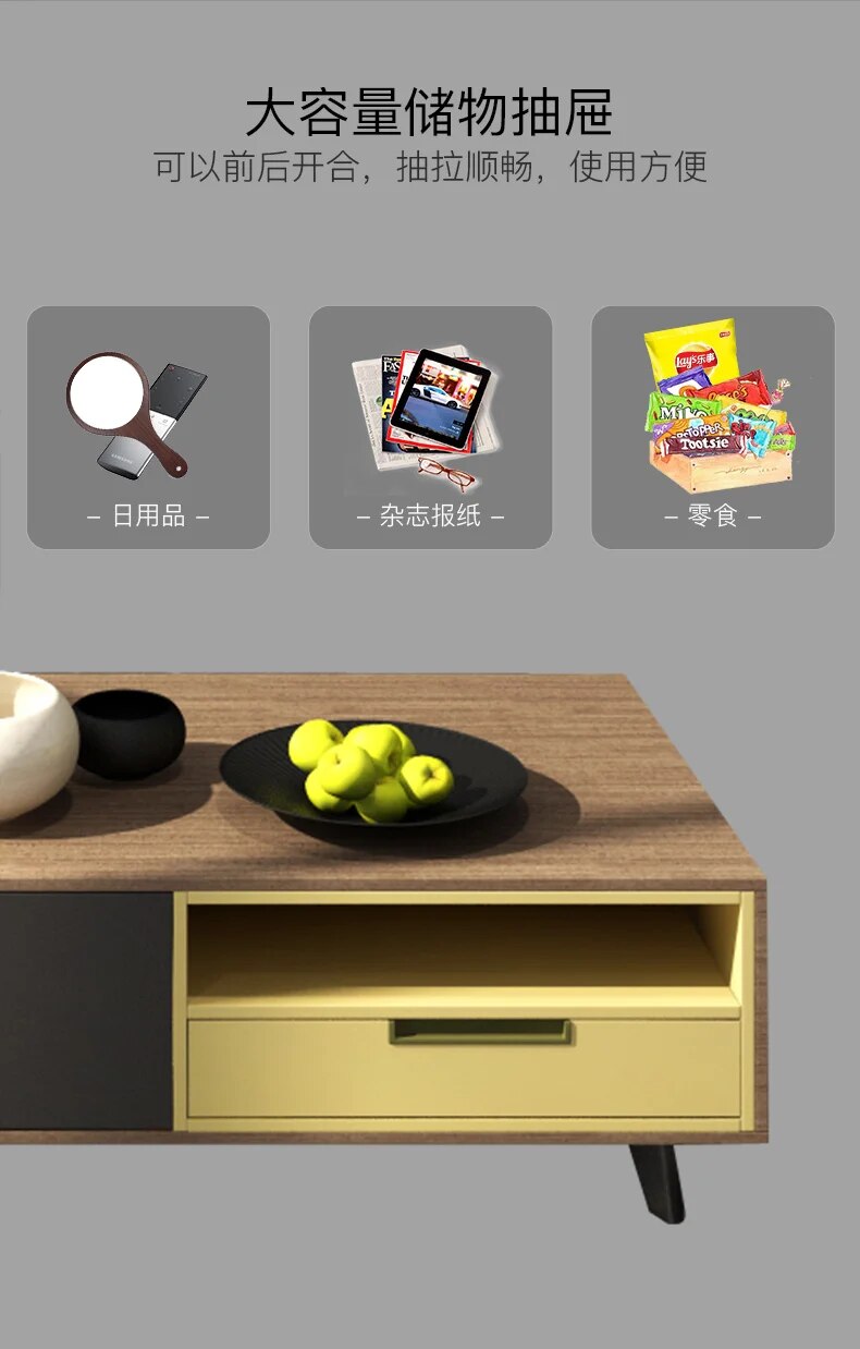 TV Stand modern Living Room Home Furniture tv led monitor stand mueble tv cabinet mesa tv table + Coffee Table centro table bass