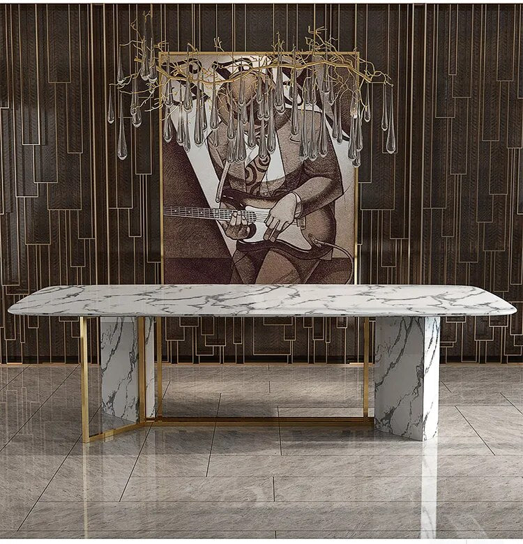 1.8 to 2.2 meter modern marble dining furniture
