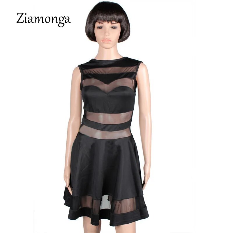 New 2017 Summer Dresses Women Casual Dress Sexy Transparent Mesh Fabric Stitching Big Wing Club Dresses Girl Print Dress Brand