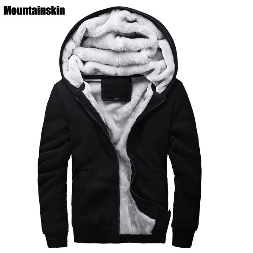 Mountainskin Winter Soft Men's Jackets Solid Casual Men's Tracksuits Fleece Warm Homme Hoodies Thick Men's Sportswear,EDA163 - KAISERINC