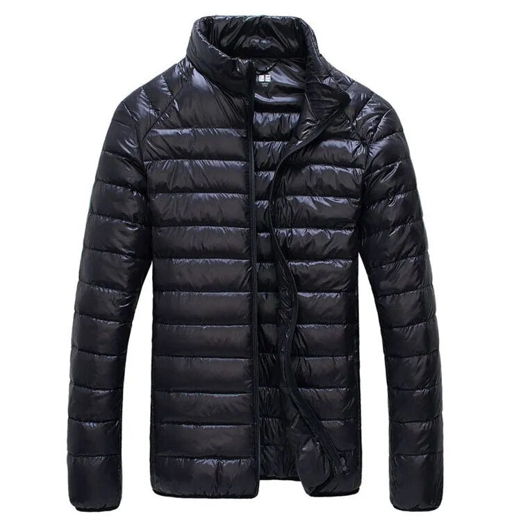 Men Winter Puffer Jacket 2023 New Ultra Light 90% White Duck Down Jackets Casual Portable Winter Coat for Men 4XL 5XL 6XL - KAISERINC