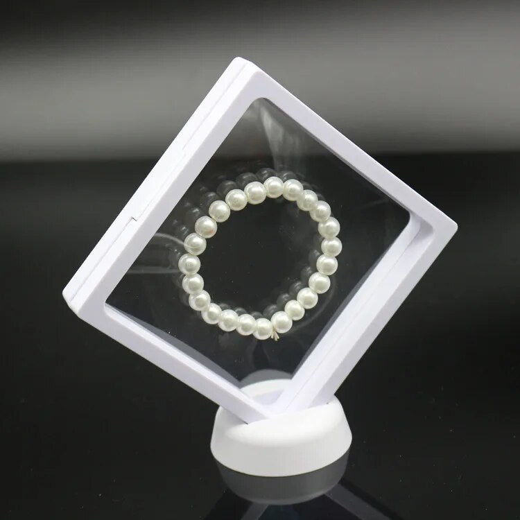 PET Elastic Membrane Necklace Earring Ring Charm Bracelet Jade Pearl Jewelry Set Display Showcase Watch Stand Holder 4pcs/set