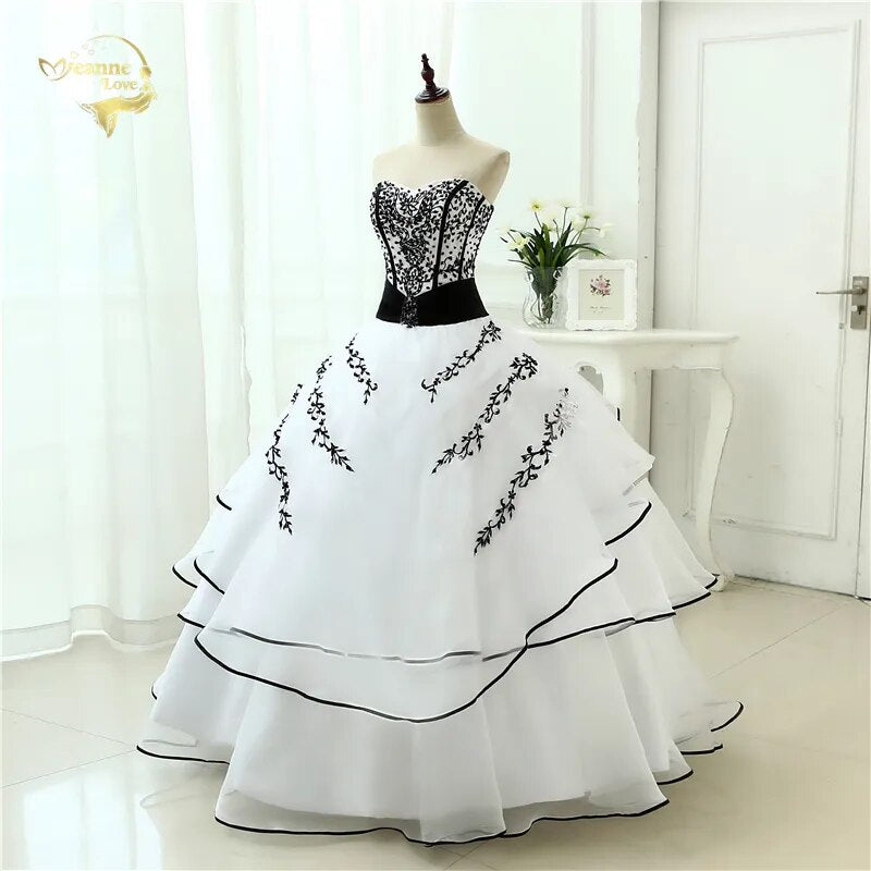 Vestidos De Noiva Hot Sale 2023 New Arrival  Wedding Dresses Classical A line White Black Women's Vintage Ball Gown OW 0199 Plus - KAISERINC