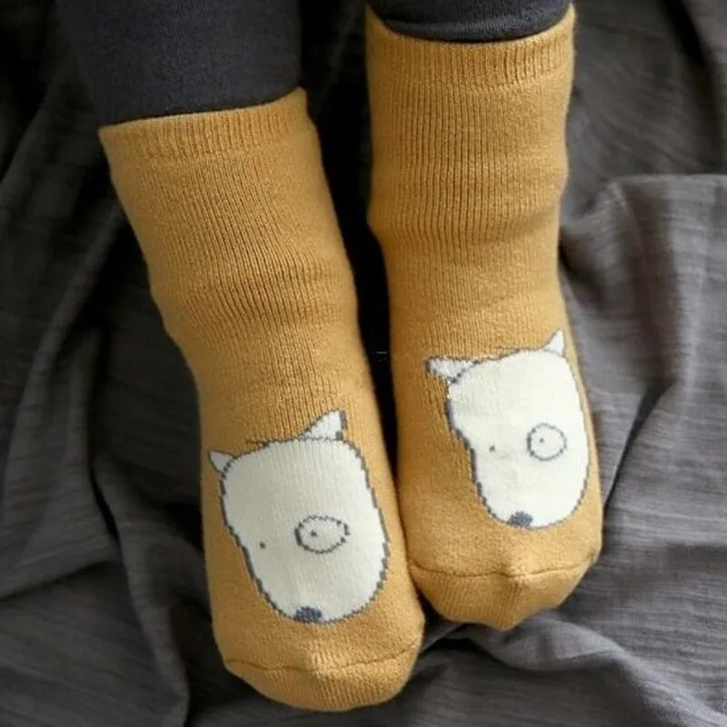 Free Shipping 2018 Winter Thick New Born Girls Boys Baby Socks Cotton Casual Meias Infantil Anti Slip Terry Socks Soft