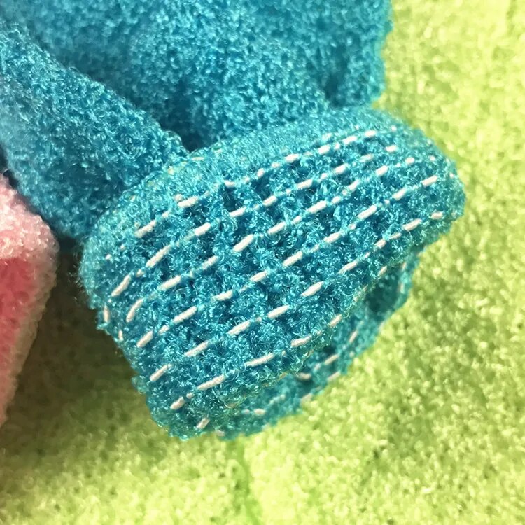 Five Fingers Bath Towel Gloves Bath Shower Candy Colors Body Wash Skin Spa Bath Scrubber Clean Brush Bath Amenities Multicolor