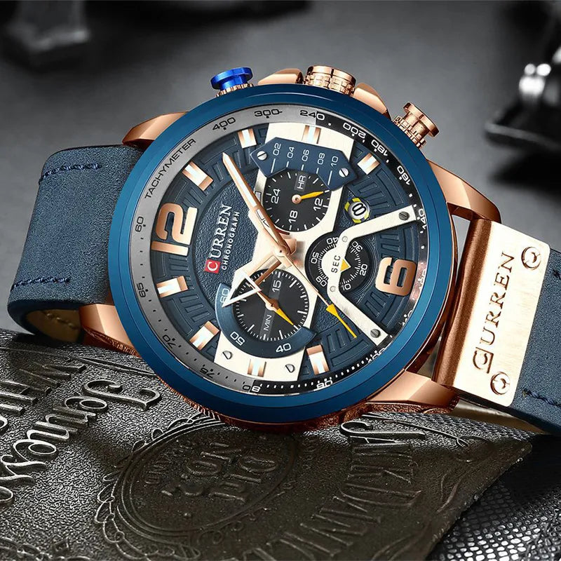 Top Brand Luxury CURREN Chronograph Mens Watches Waterproof Sport Quartz Watch Men Clock Man Wristwatch Famous Relogio Masculino