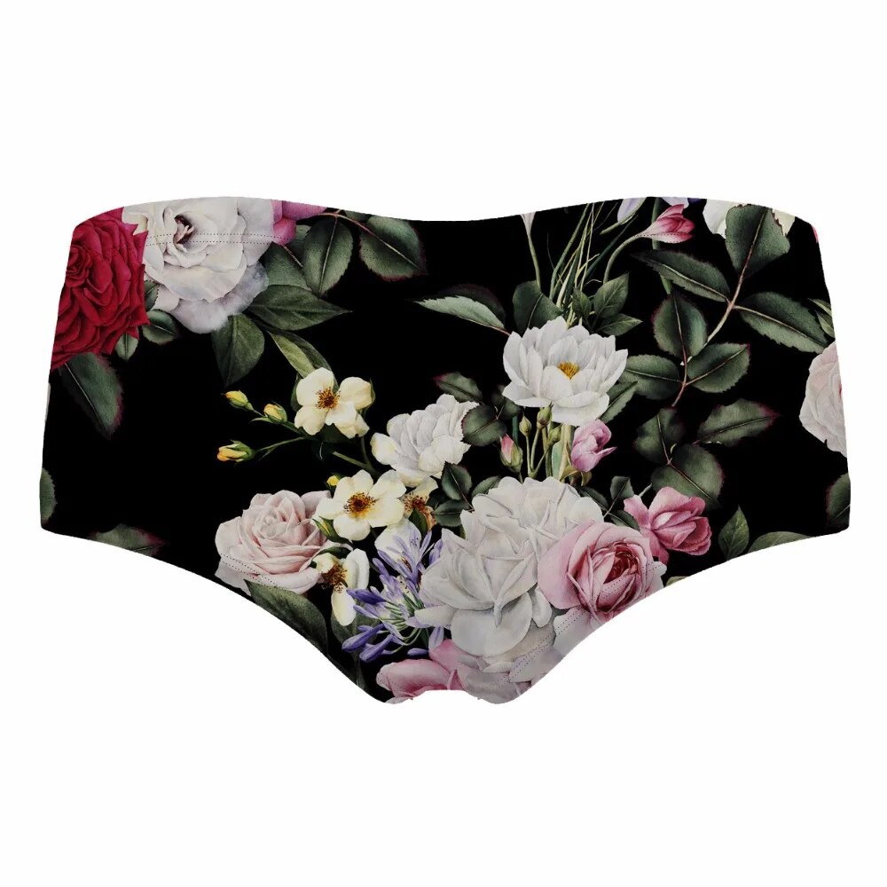 Harajuku Women Underpants 3D Print Flowers High Quality New Brand Seamless Sexy Briefs Underwear drop shipping