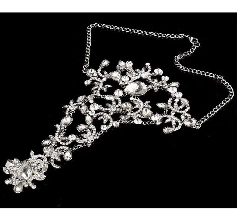 Crystal Bridal Bracelet / Wedding Dress Accessories Hand Chains Bracelets Jewelry bridal Bracelets & Bangles