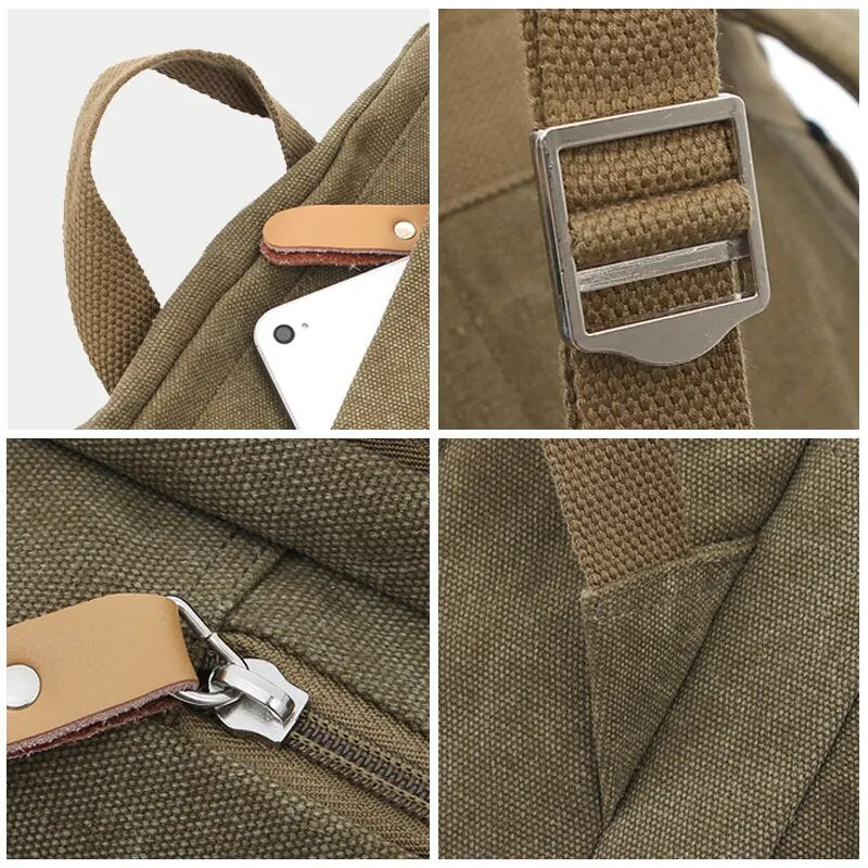 Top Quality Casual Men's Backpack Fashion Canvas Students School Shoulder Bag Laptop Rucksack Large Travel Backpacks korean
