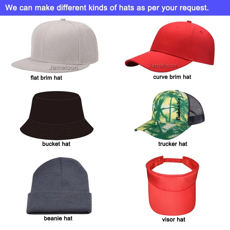 Cap OEM Custom Logo Customized Color Customize Size Singer Tourist Hip-Hop Dance Football Tennis Golf Head Wear Baseball Hat