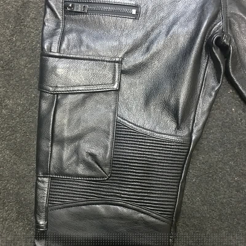 Men's Leather Pant Biker Pants Motorcycle  Slim Leather Skinny  Rock Pants Tight Gothic Leather Pants For Men TJ010