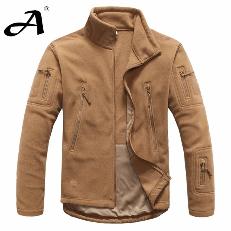 mens clothing autumn winter fleece army jacket softshell clothing for men softshell military style jackets - KAISERINC