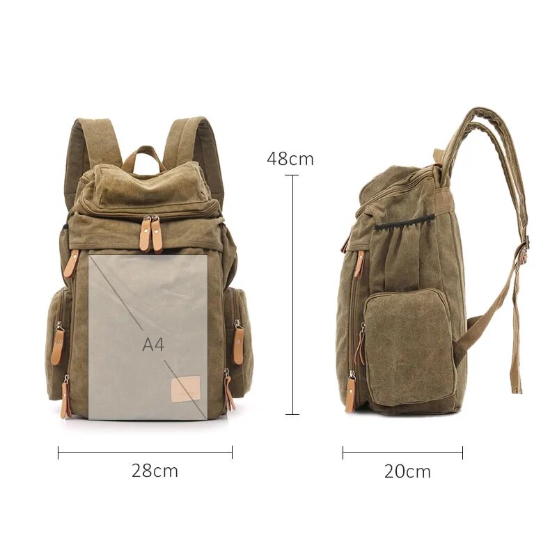 Top Quality Casual Men's Backpack Fashion Canvas Students School Shoulder Bag Laptop Rucksack Large Travel Backpacks korean