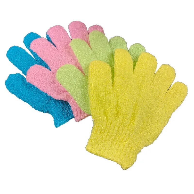 Five Fingers Bath Towel Gloves Bath Shower Candy Colors Body Wash Skin Spa Bath Scrubber Clean Brush Bath Amenities Multicolor