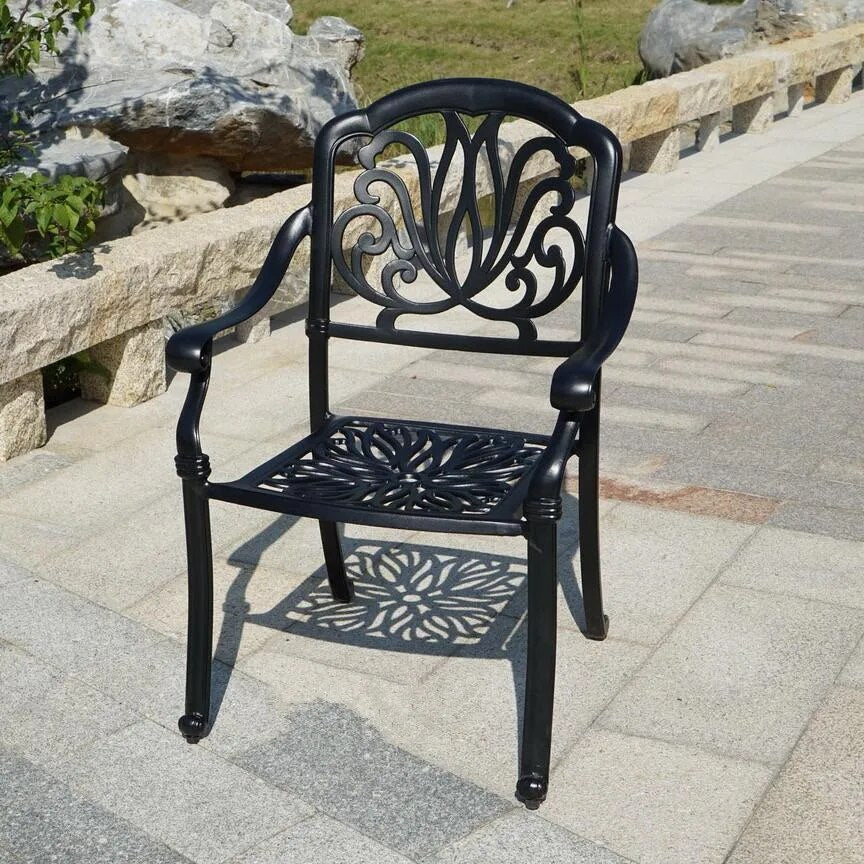 7pcs sets Outdoor aluminum dining sets all weather Garden Yard furniture oval table with chairs  Poolside sets Lawn arm chair