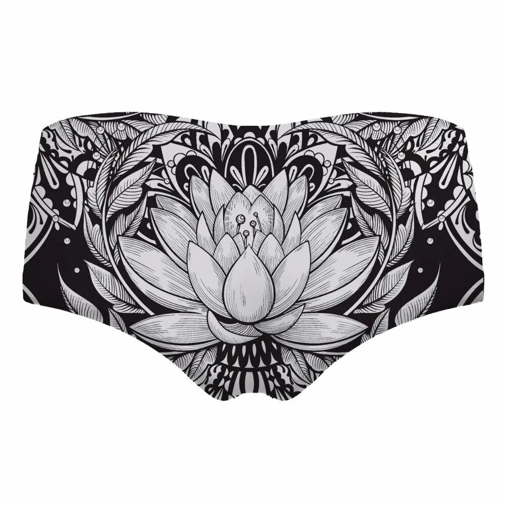 Harajuku Women Underpants 3D Print Flowers High Quality New Brand Seamless Sexy Briefs Underwear drop shipping