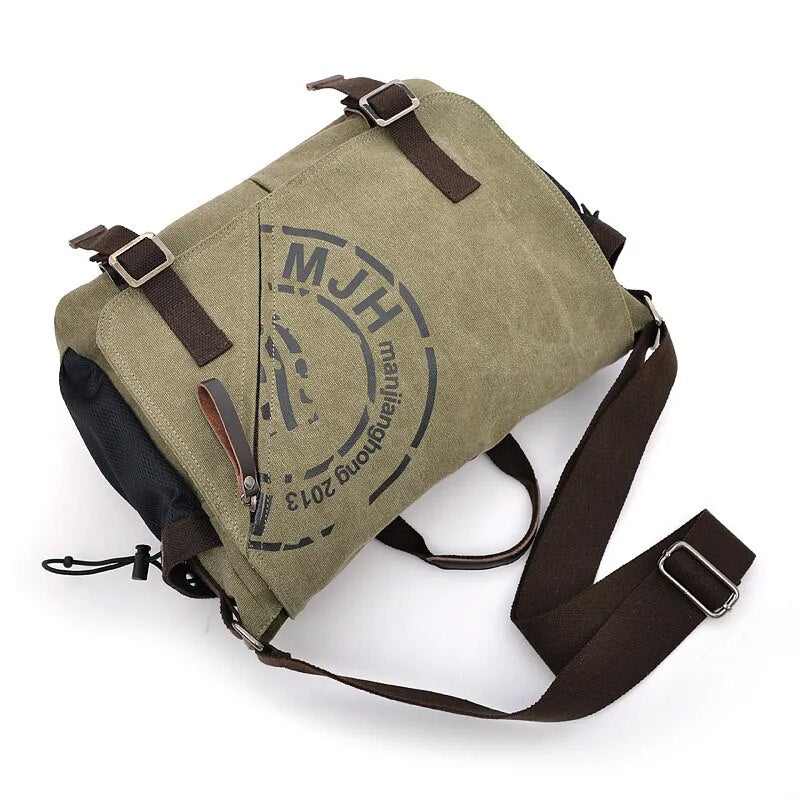 Man Canvas Messenger Bags Duffle Tote Travel Shoulder Bag High Quality Tote Bolsa Crossbody Bags Zipper Travel Leisure Handbag