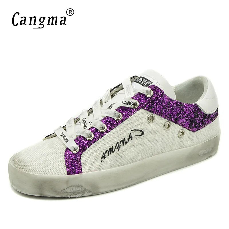 Luxury Brand Designer Sneakers Women Men Shoes Casual Shoes Canvas Sequined Leather Hemp White Shoe Adult Female Male
