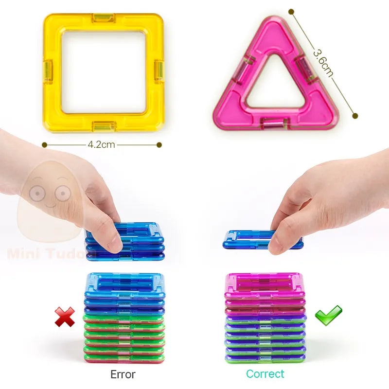 52-106PCS Mini Magnetic Blocks Educational Construction Set Models & Building Toy ABS Magnet Designer Kids Magnets Game Gift