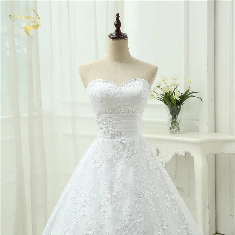 Vestido De Noiva Free Shipping New Design Backless Casamento A line With Train Robe De Mariage Lace Wedding Dresses 2023 OW 3042 - KAISERINC