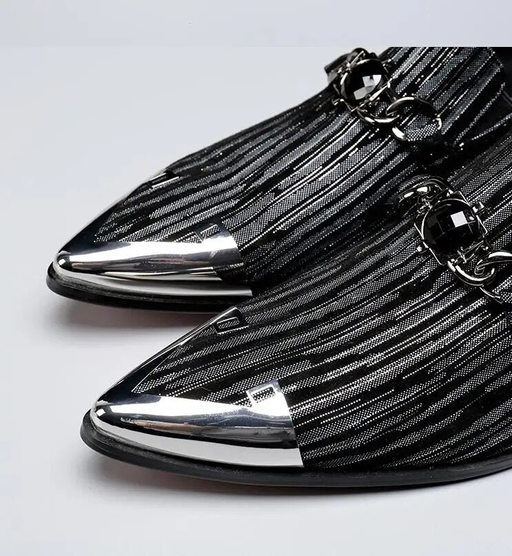 Stylish pointed youth shoes British casual business dress shoes colorful men's shoes Trendy pointed youth shoes