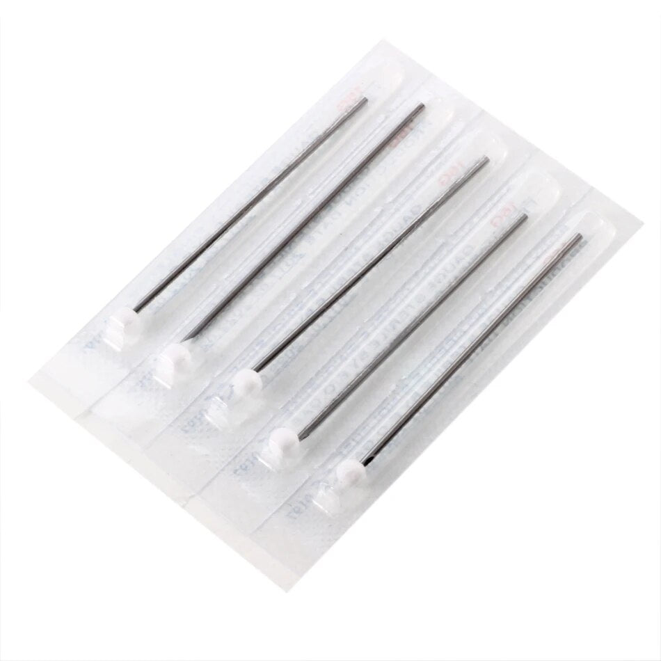 20Pcs/lot Pro Body Piercing Tools Kit Piercing Needle Disposable for Horseshoe BCR Lip Eyebrow Tongue Rings Body Jewelry 14G&16G