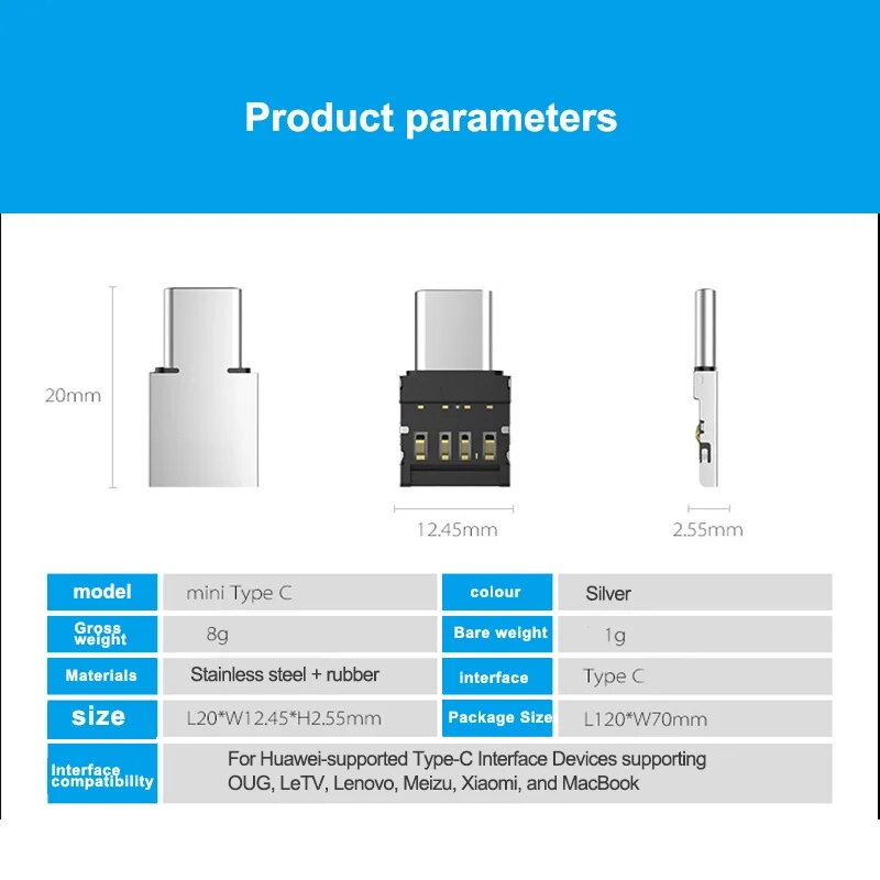 Olaf Mini OTG Type-C To USB 3.0 Mobile Phone U Disk Reader Tablets Adapter otg cable Converter For Samsung S9 One Plus 5T OTG