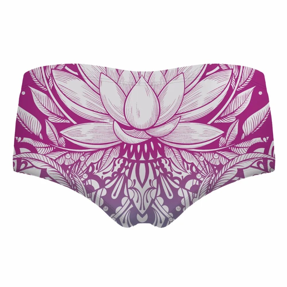 Harajuku Women Underpants 3D Print Flowers High Quality New Brand Seamless Sexy Briefs Underwear drop shipping
