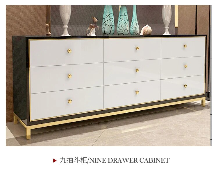 Stainless steel cabinet 3 drawers + 4 drawers + 5 drawers Living Room Home Furniture minimalist modern rectangle mesas de basse