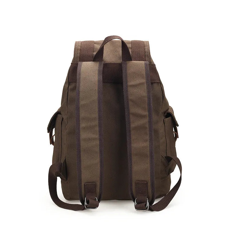 Scione Canvas Men's Backpack School Rucksack Men Drawstring Backpacks Women Travel Shoulder Bagpack Teenagers Laptop Back Pack