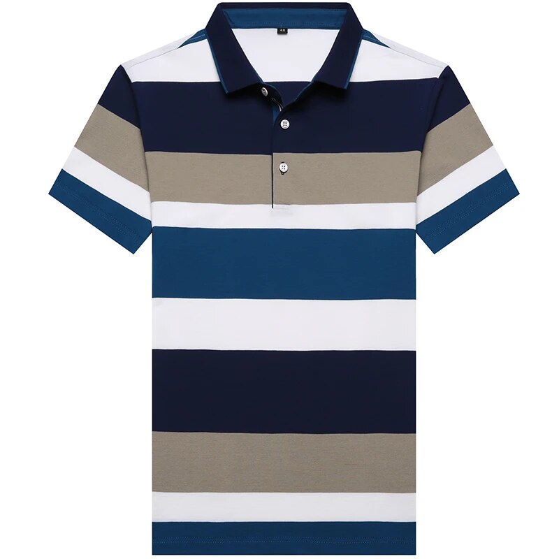 2022 Brand Casual Summer Fitness Short Sleeve Polo Shirt Men Poloshirt Jersey Striped Mens Polos Tee Shirts Dress Fashions 62917