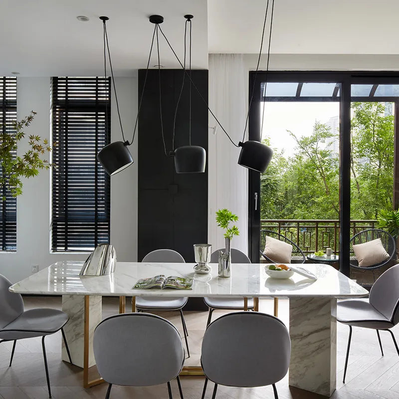 1.8 to 2.2 meter modern marble dining furniture