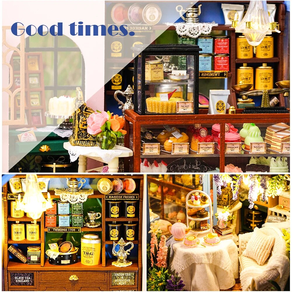 CUTEBEE DIY Dollhouse Wooden doll Houses Miniature Doll House Furniture Kit Casa Music Led Toys for Children Birthday Gift A68B