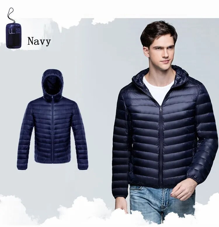NewBang Down Coat Male Ultra Light Down Jacket Men's Warm Jackets Windbreaker Lightweight Coat Feather Puffer Parka Feather Coat - KAISERINC