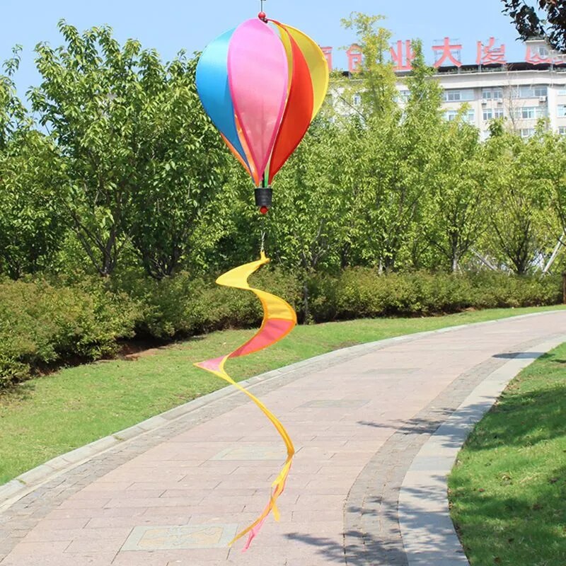 Hot Air Balloon Toy Windmill Spinner Garden Lawn Yard Ornament Outdoor Party Favor Supplies JUN-24