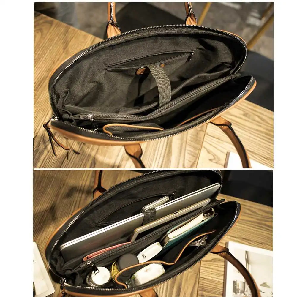 2023 Women's Office Handbag Female Leather Shoulder Bag Ladies Hand Bags For Women Business Briefcases Girls Laptop Bolsos Mujer