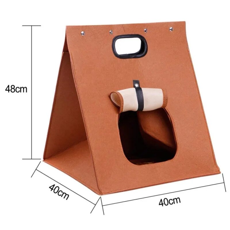 Pet Cat Bed Multi-functional Portable Felt pet bed Washable Collapsible outdoor pet bag Breathable mesh four seasons available