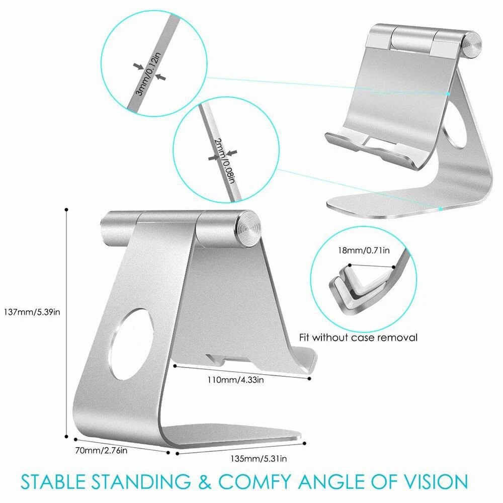 Tablet Stand Holder Adjustable Aluminum Desktop Mount Cradle For iPad Pro Air Mini 11 10.2 3 Samsung Tab Cell Phone Support Dock