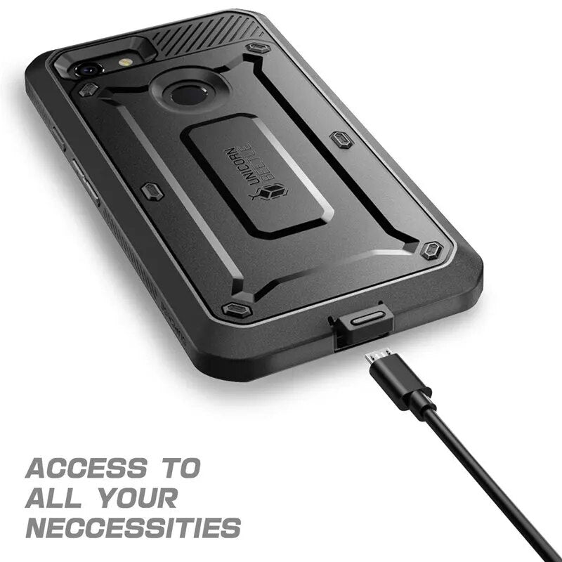 SUPCASE For Google Pixel 3a XL Case (2019) UB Pro Full-Body Rugged Holster Protective Case Cover with Built-in Screen Protector
