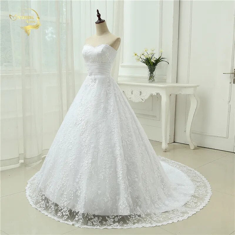 Vestido De Noiva Free Shipping New Design Backless Casamento A line With Train Robe De Mariage Lace Wedding Dresses 2023 OW 3042 - KAISERINC